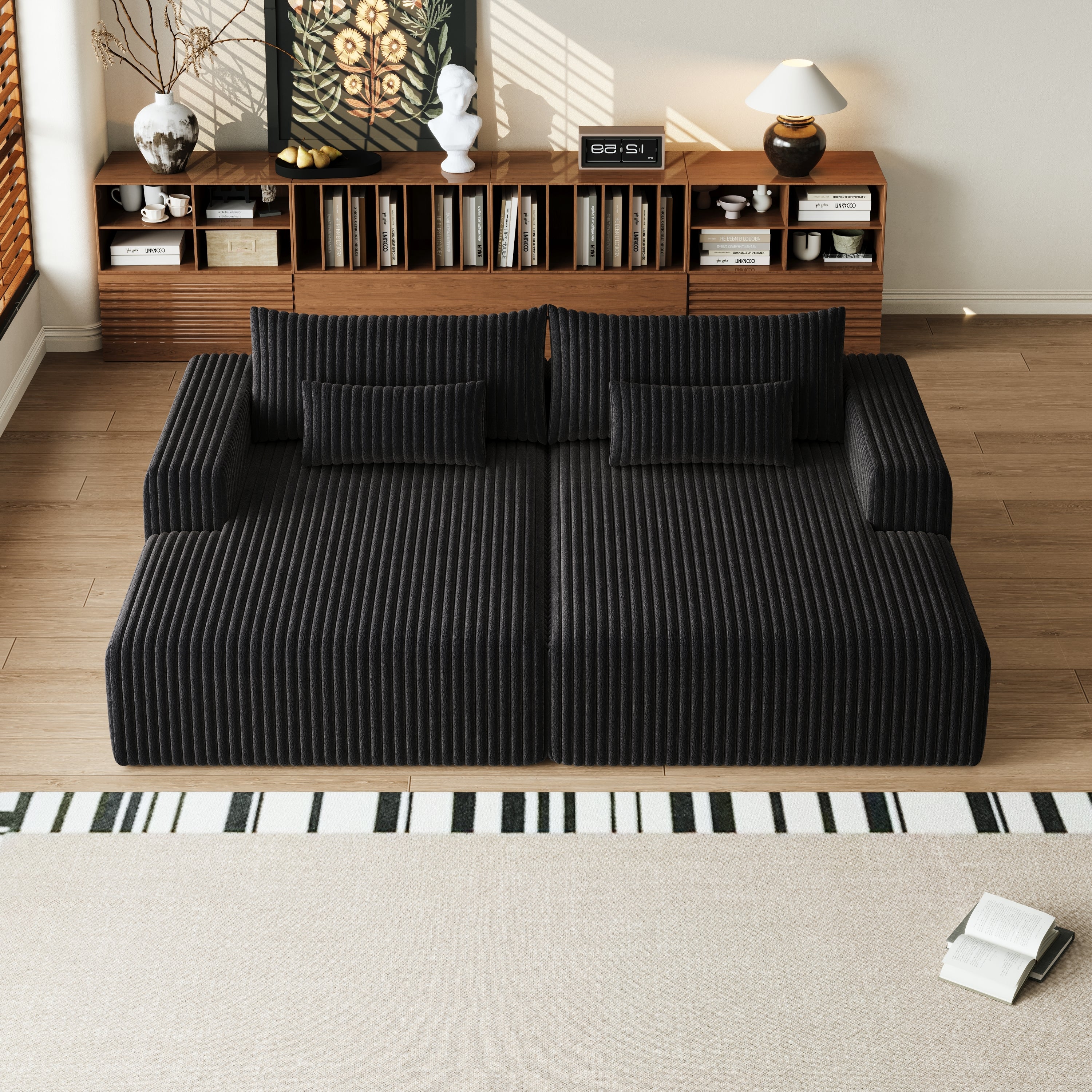 102' Oversized Sectional Lounge Chaise,No Assembly Required,Cloud