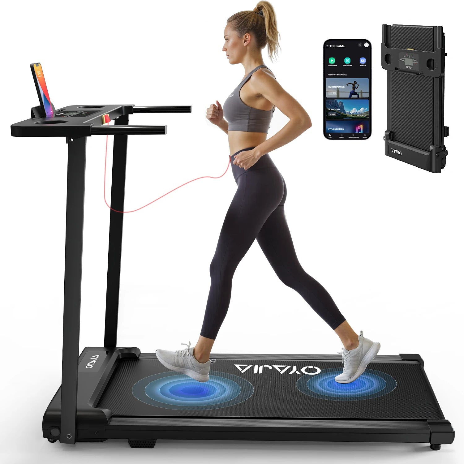 Treadmill Walking Pad for Home 3in1 Folding Under Desk Treadmill 2.5HP