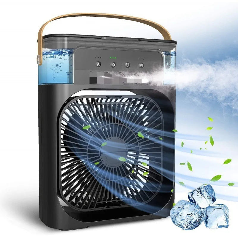 3 In 1 Fan Air Conditioners Portable USB Electric Fan LED Night Light