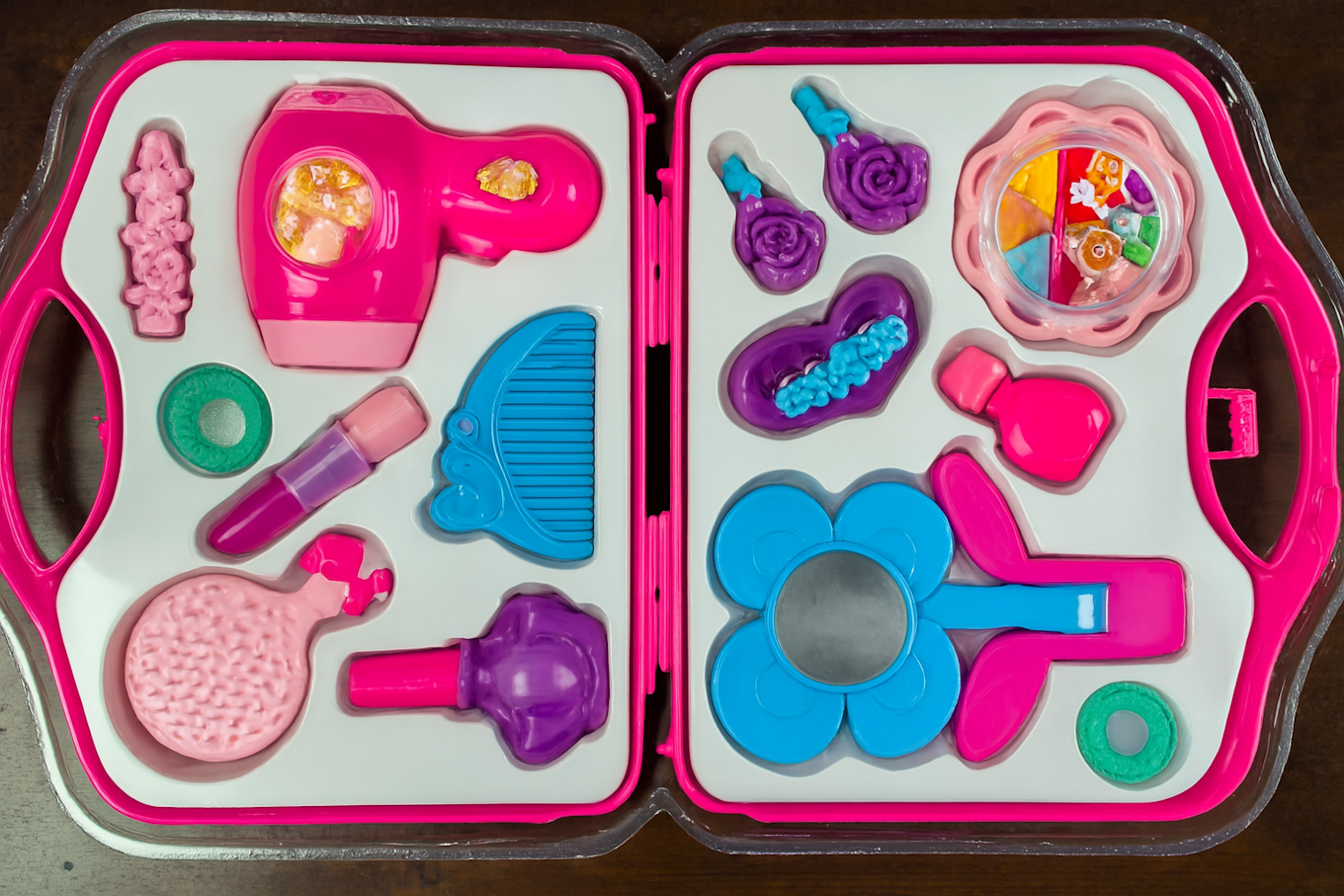Kids' Pink Portable Hair & Makeup Case Toy